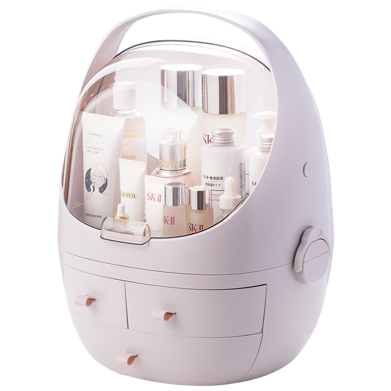 Waterproof Dustproof Cosmetic Organizer Lid Separable with Handle